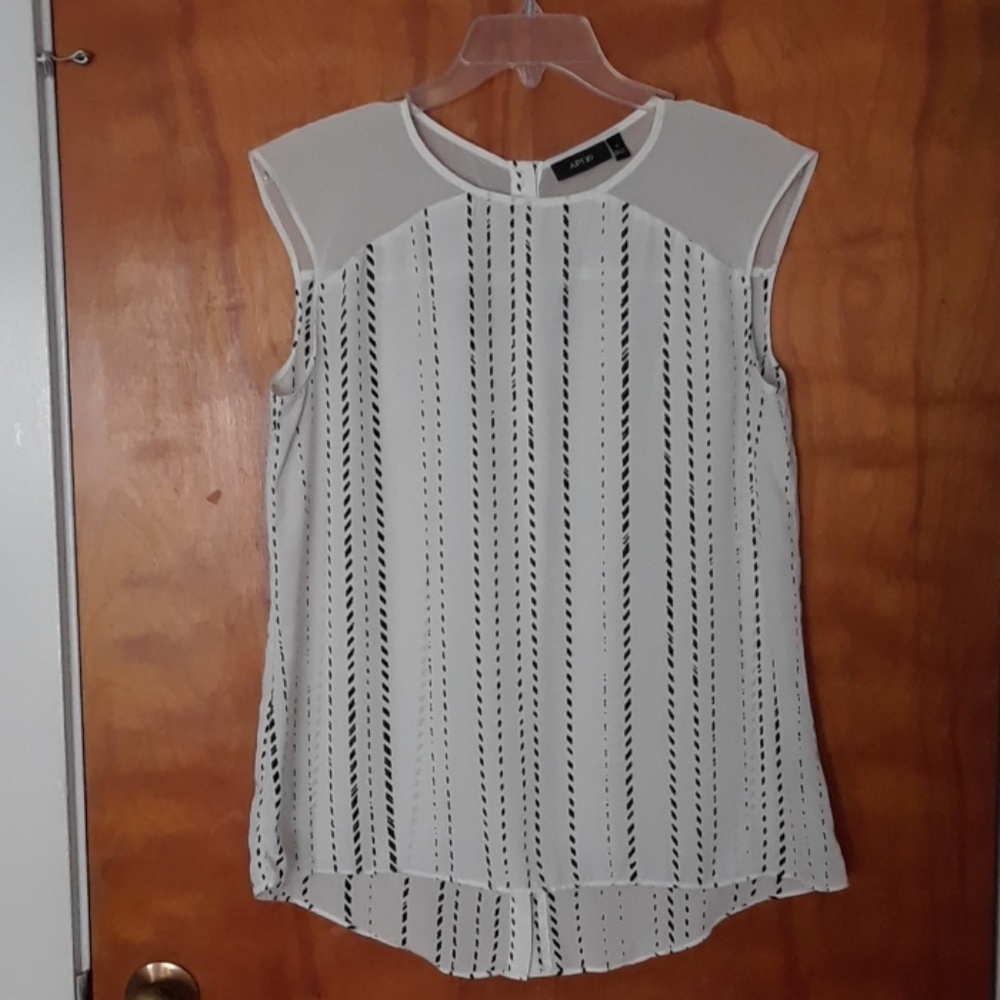 Sheer stripe blouse